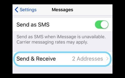 Ripristina le impostazioni di iMessage