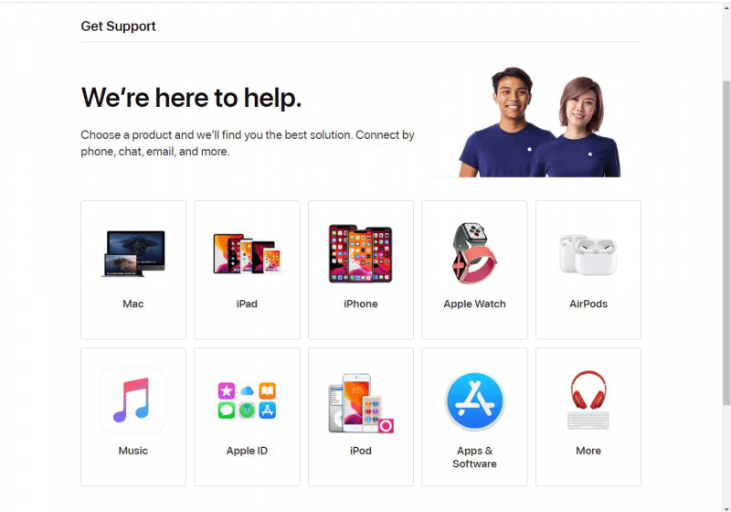 Contatta i servizi Apple per riparare iPhone 8 bloccato sul logo Apple