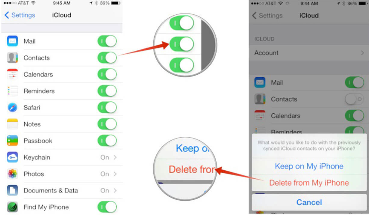 Recupera i contatti cancellati su Iphone di Icloud