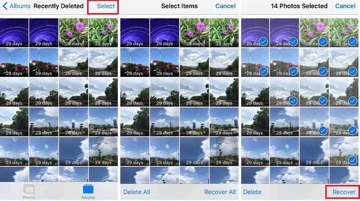 Elimina foto da iPhone, ma non da iCloud: utilizza la cartella "Eliminati di recente".