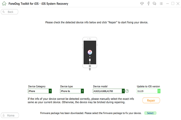 Scarica il firmware necessario