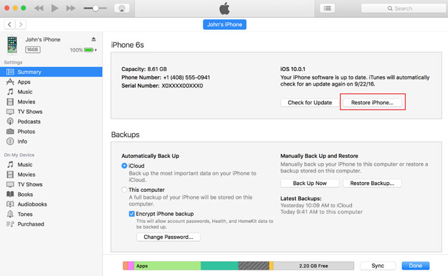 restore-iphone-on-itunes-fix-bianco-screen