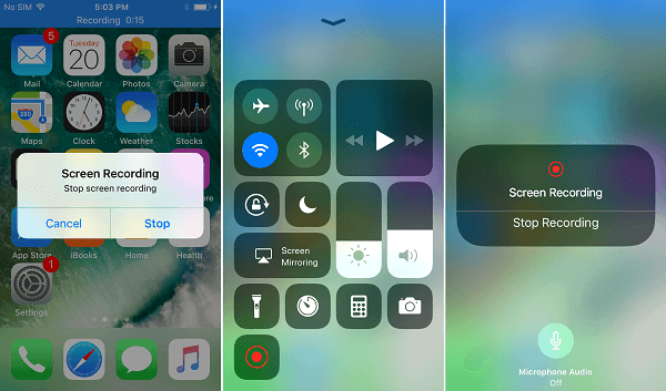 Ferma registrazione Schermata Iphone Ios11