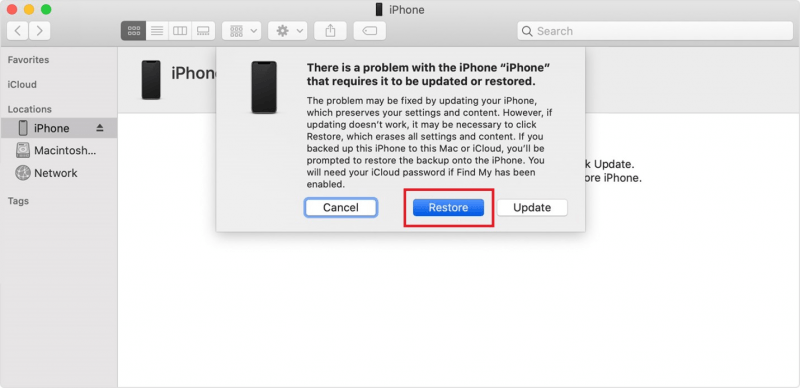 Ripristina iPhone senza passcode e computer