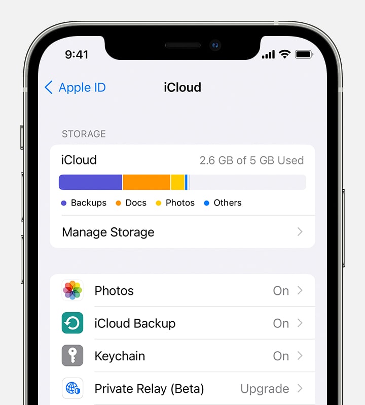 Controlla lo spazio di archiviazione di iCloud per correggere gli elementi che non sono stati caricati su iCloud