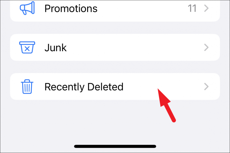 Recupera i messaggi eliminati di recente iPhone utilizzando la cartella eliminati di recente