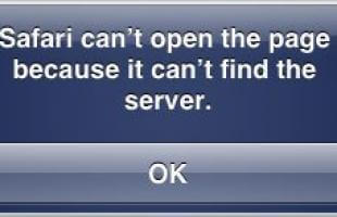 errore Safari- risolvere Safari non può aprire la pagina perché non trova il server