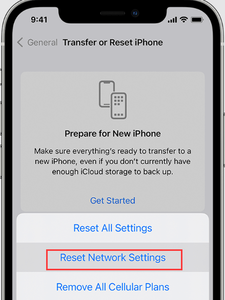 Ripristina le impostazioni di rete del tuo dispositivo su iPhone