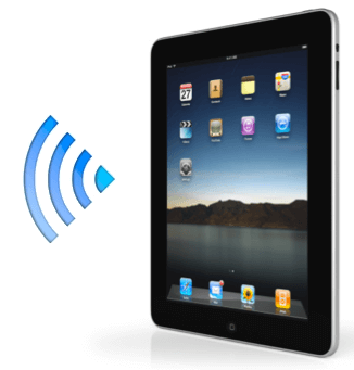 L'iPad si connette al Wi-Fi per sincronizzarsi con l'iPhone