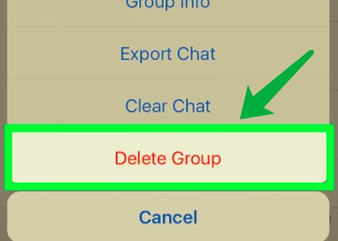 Elimina una chat di gruppo WhatsApp da iPhone