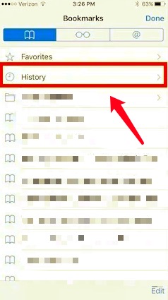 Delete Bookmarks in Safari from iPhone Manually