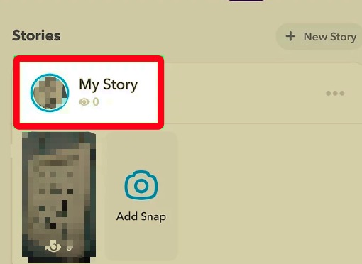 Elimina un'immagine Snapchat da una storia