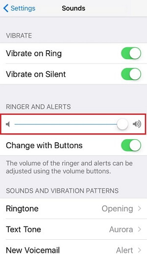 regola il volume dell'iPhone