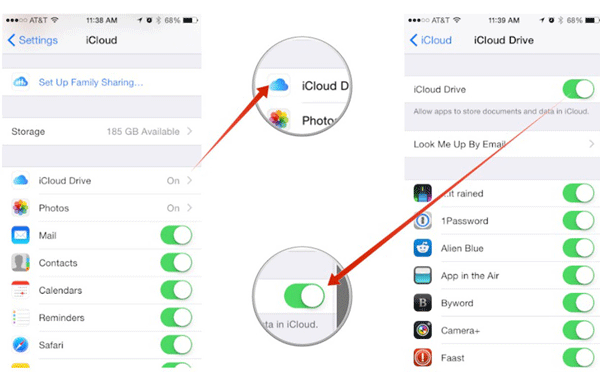 Trasferisci file sul tuo iPhone utilizzando iCloud