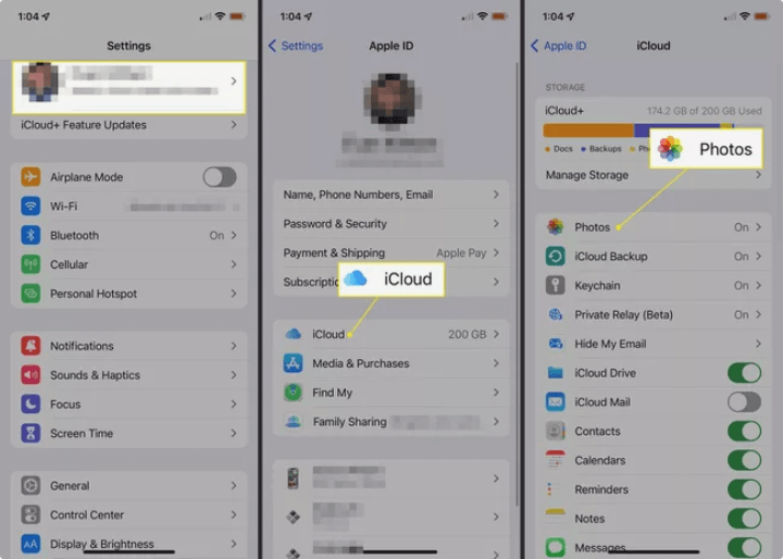 Vai a Foto in iCloud