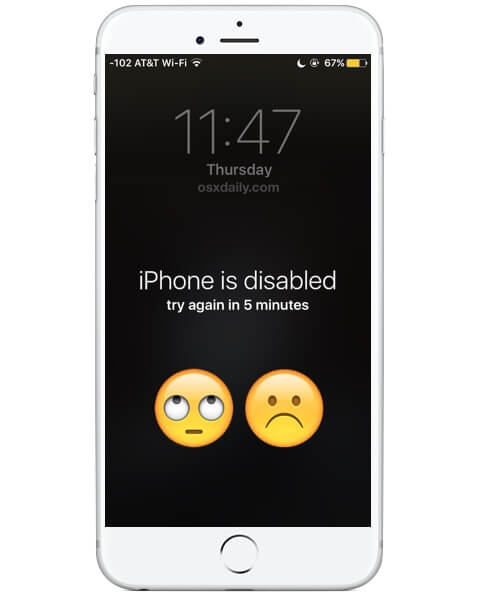 iphone è disabilitato