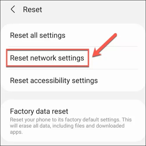 Risolvi il problema "iPhone che elimina i contatti in modo casuale": ripristina le impostazioni di rete