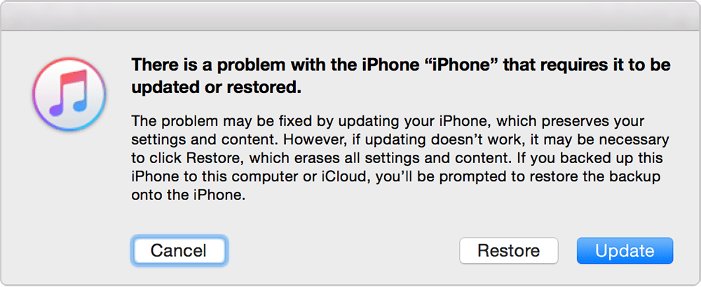 correggi iPhone non ripristinerà utilizzando iTunes
