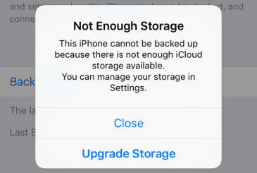 iCloud non ha abbastanza spazio di archiviazione