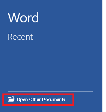 Recupera documento Word non salvati da file recenti