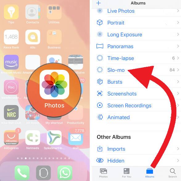 Velocizza un video al rallentatore su iPhone tramite l'app Foto