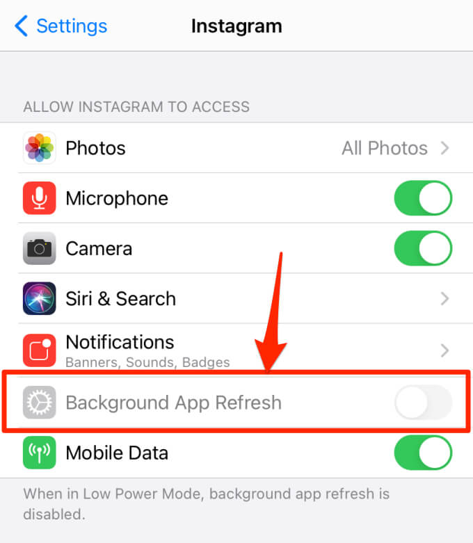 Disattiva l'aggiornamento dell'app in background per correggere l'iPhone congelato