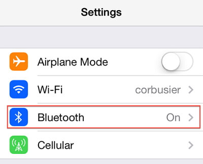 Disattiva Bluetooth su Iphone