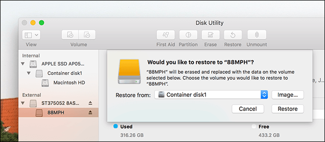 Controlla lo spazio disponibile su disco Utilità disco Mac