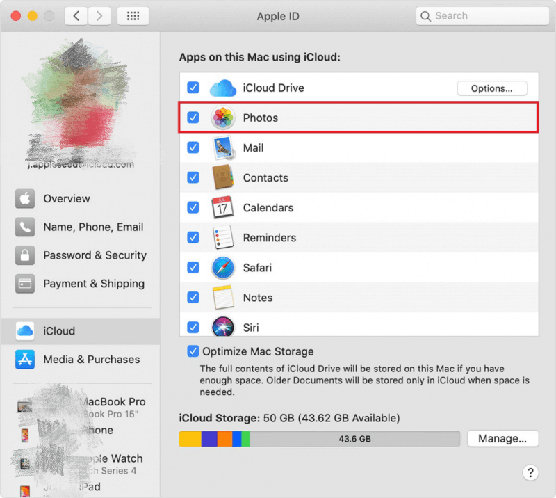 Trasferisci foto dal Mac all'iPad tramite iCloud Drive