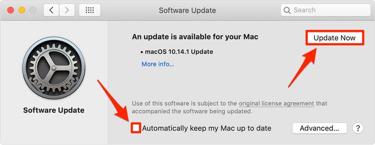 Aggiorna Mac manualmente quando l'acquisizione dell'immagine non mostra tutte le foto