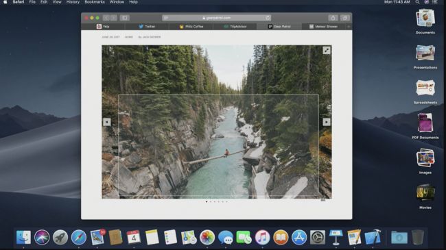 Che nuova schermata di Macos Mojave