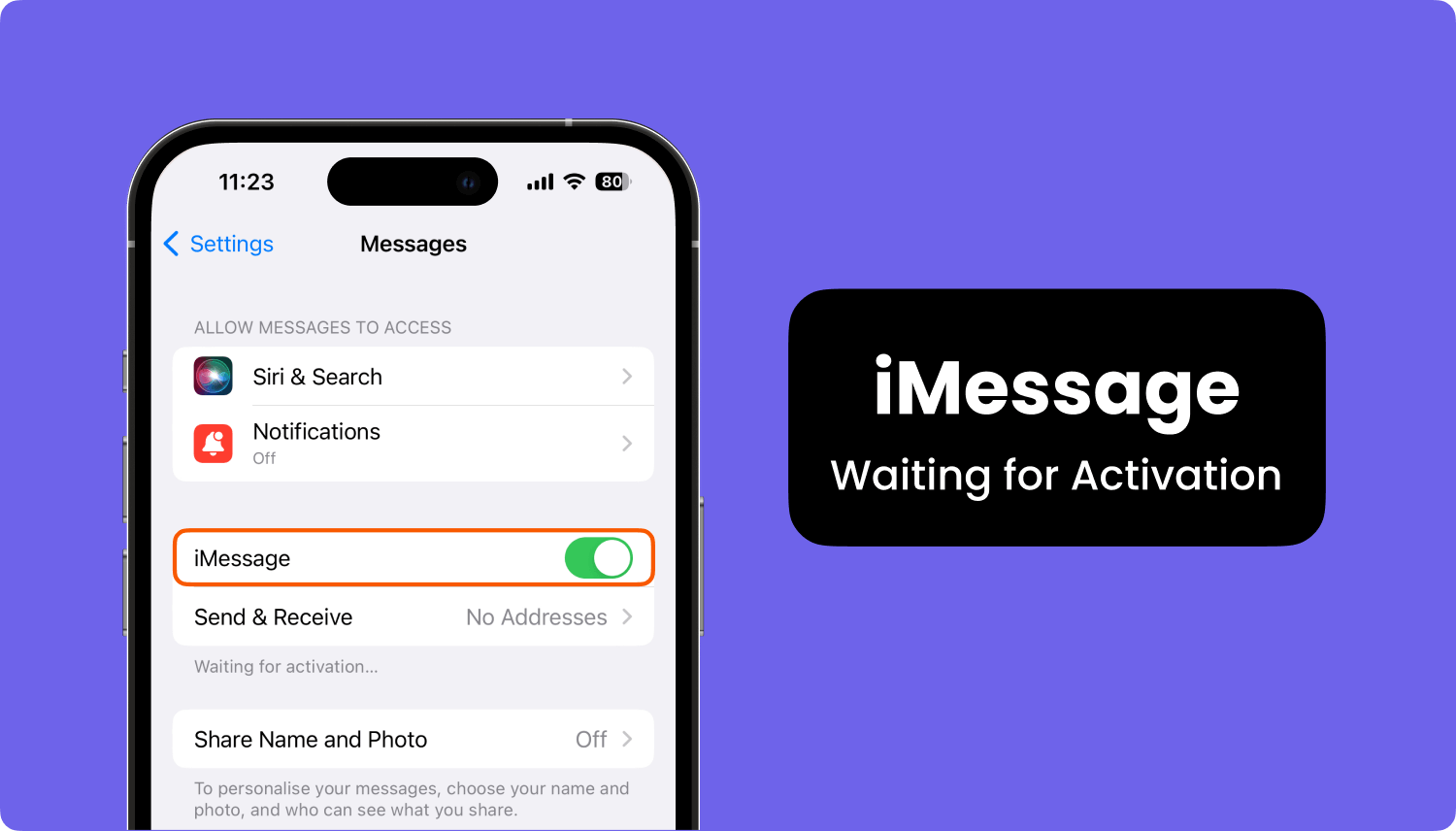 Verifica dove vengono archiviati i messaggi audio di iMessage