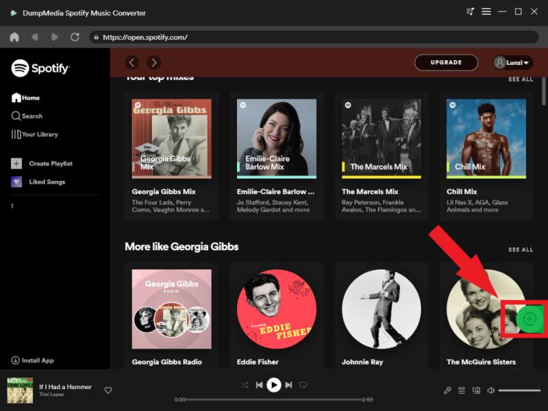 Il miglior strumento di conversione di musica Spotify: DumpMedia Spotify Music Converter - Aggiungi file