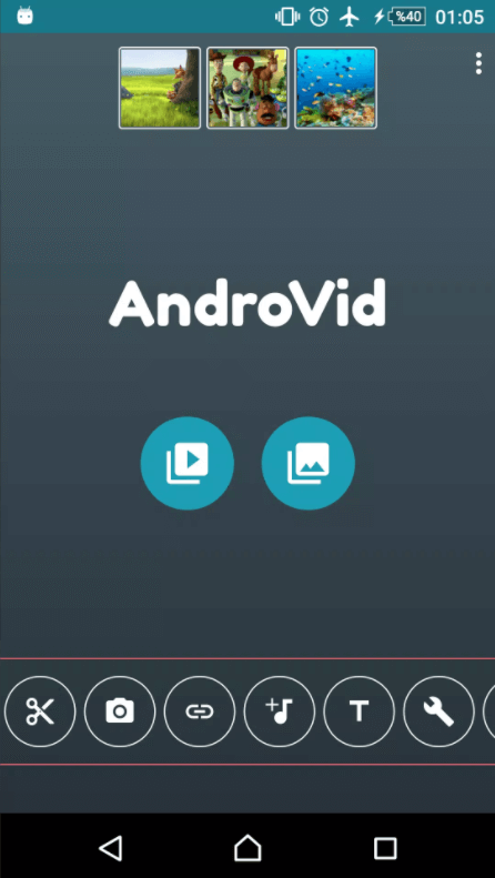 AndroVid Video Editor Una delle app per combinare video