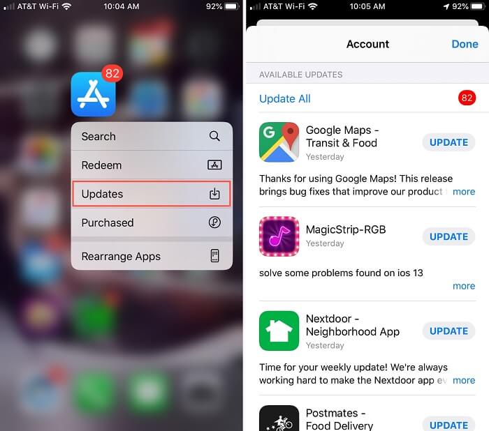 Aggiorna le app per aggiornare iPhone