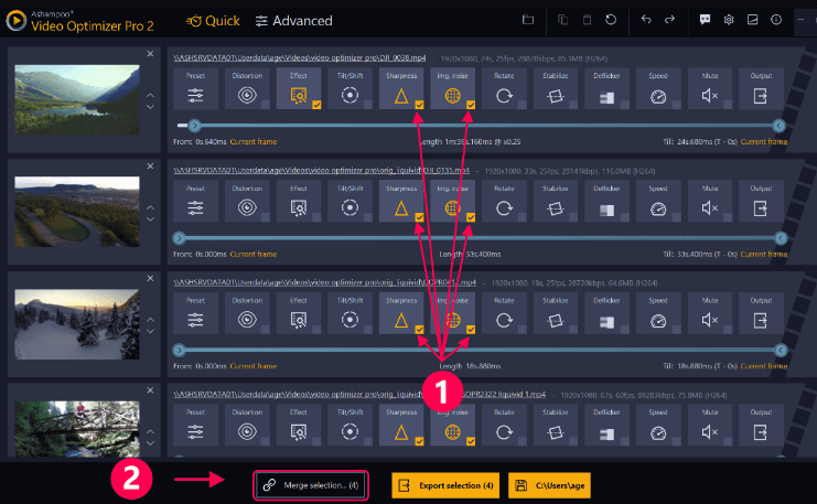 Migliora la risoluzione video utilizzando Ashampoo Video Optimizer