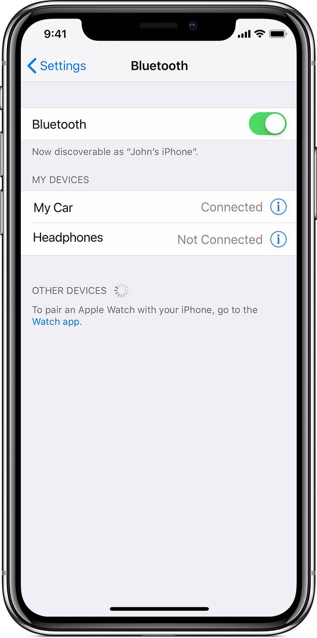Bluetooth connesso per riparare le mappe di iPhone che non parlano