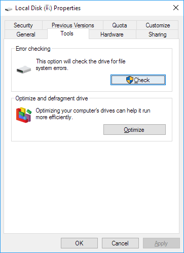 Usa il tuo strumento di riparazione di Windows per riparare la tua scheda SD danneggiata