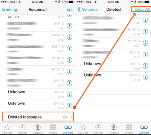 Elimina definitivamente i messaggi vocali sul tuo iPhone