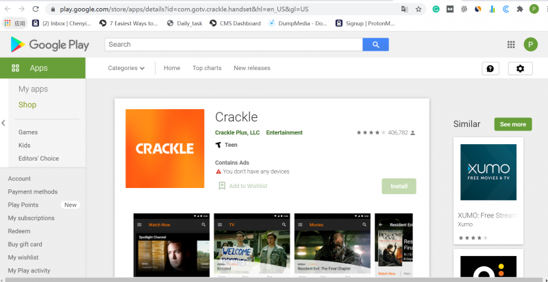 Uno dei migliori siti di streaming di film gratuiti: Crackle
