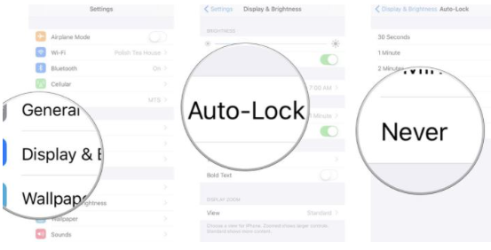 Disattiva la funzione di blocco automatico per correggere le foto eliminate di recente su iPhone non verranno eliminate