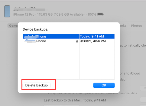Come eliminare il backup di iPhone utilizzando il PC