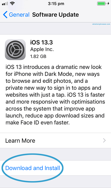 Aggiorna il sistema iOS quando i video non vengono riprodotti su iPhone