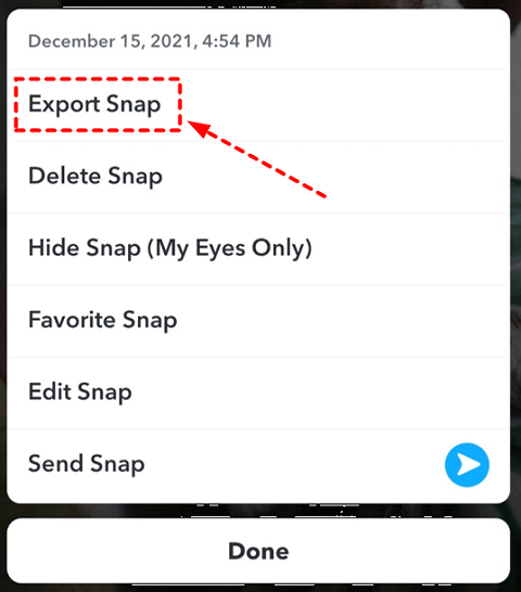 Recupera le foto Snapchat cancellate su iPhone utilizzando la funzione Memorie dell'app Snapchat
