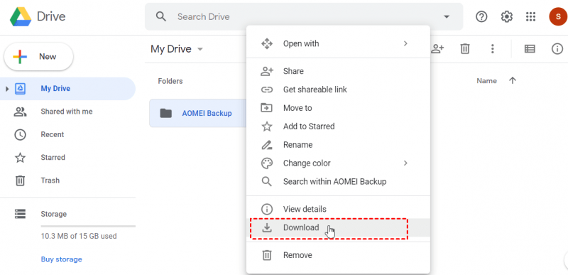 Ripristina il backup da Google Drive al PC Windows