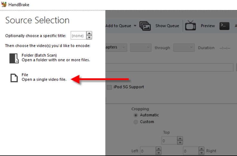 Alternativa completa al restringimento del DVD utilizzando HandBrake