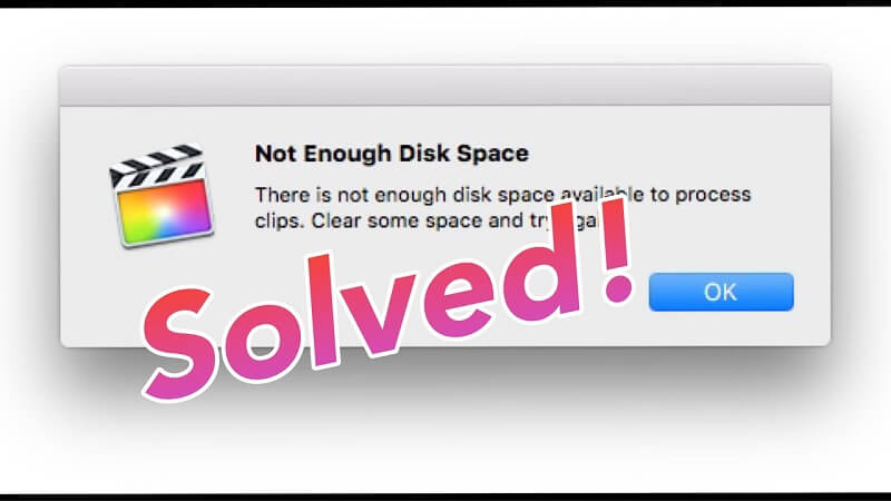 risolvere "iMovie non ha abbastanza spazio su disco"