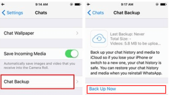 Come configurare il backup iCloud di WhatsApp