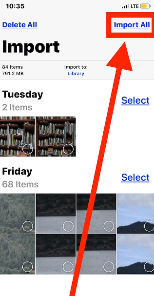 Estrai foto da iPhone tramite l'applicazione Foto in Windows 10
