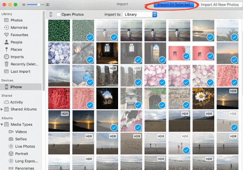 Importa video da iPhone a Mac tramite iPhoto